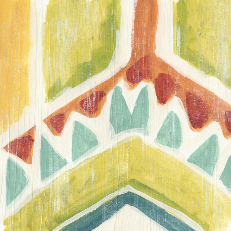 " Textile Kaleidoscope IV " by June Erica Vess Painting Print, 30" H x 30" W x 1.25" D