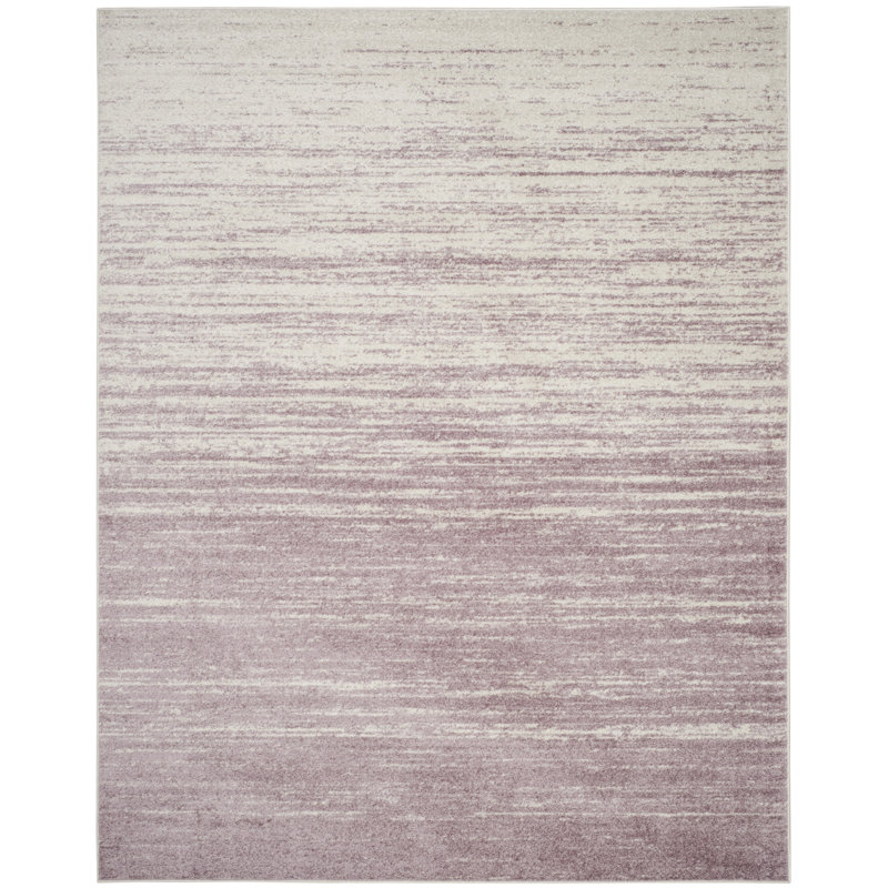 Bethlyn Ombre Cream/Purple Area Rug, Rectangle 10' x 14'