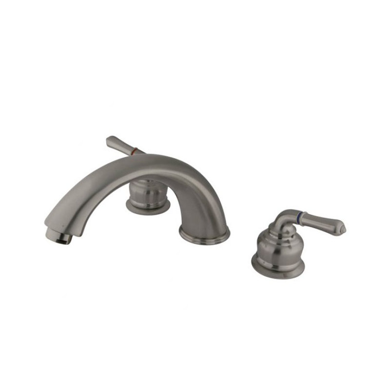 Magellan Double Handle Deck Mounted Roman Tub Faucet, Satin Nickel