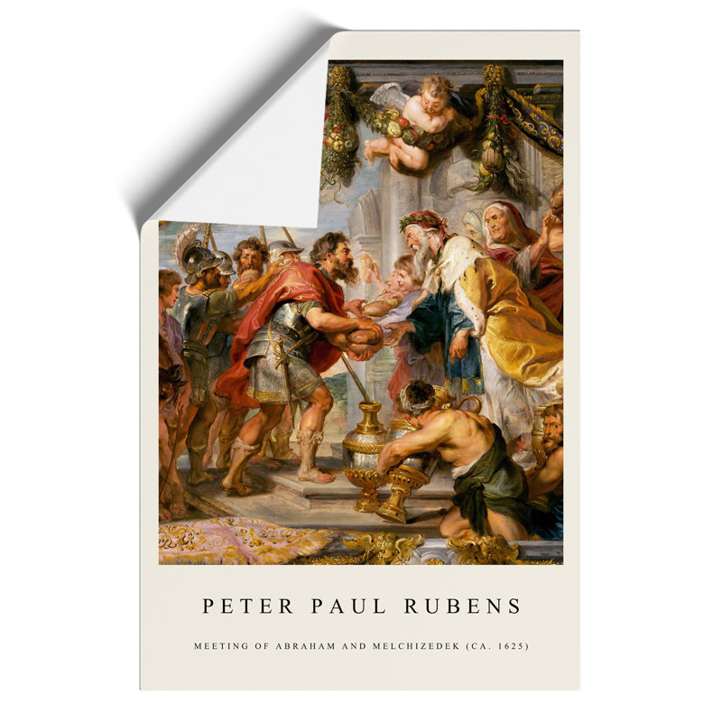 Meeting Of Abraham And Melchizedek by Peter Paul Rubens - No Frame Print, 59cm H x 42cm W x 0.1cm D