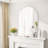 Arched Vanity/Bathroom Mirror with Aluminum Frame & Shatterproof Glass-1293149199