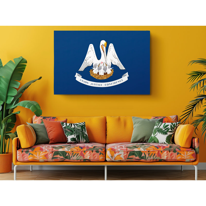 «Louisiana State Flag», impression sur toile tendue, L 24 po x H 16 po