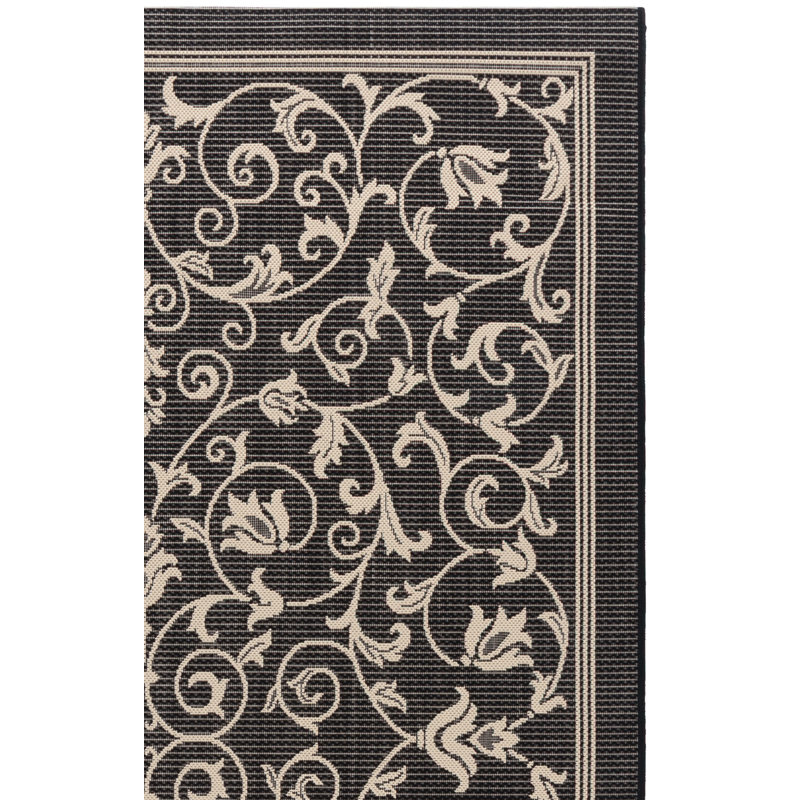 Tapis à motif floral Cherene, Carré 4 pi