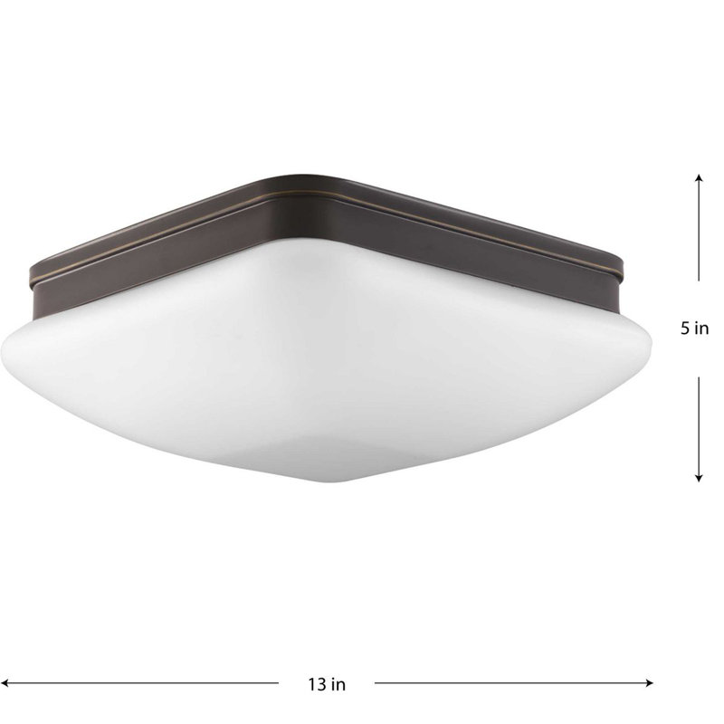 Nason Glass Flush Mount, Antique Bronze