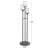 Cole And Grey Metal Tall Floor Hurricane Lamp With 3 Posts And Round Base