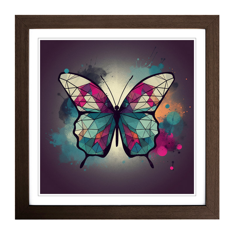 Single Picture Frame Print on Wood, Walnut