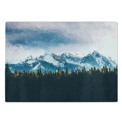 Glass Mountains Behind The Forest Chopping Board