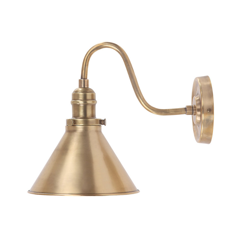 Evie Armed Sconce, Aged Brass