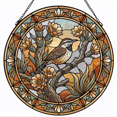Panneau de vitrail vitrail, H 12 po