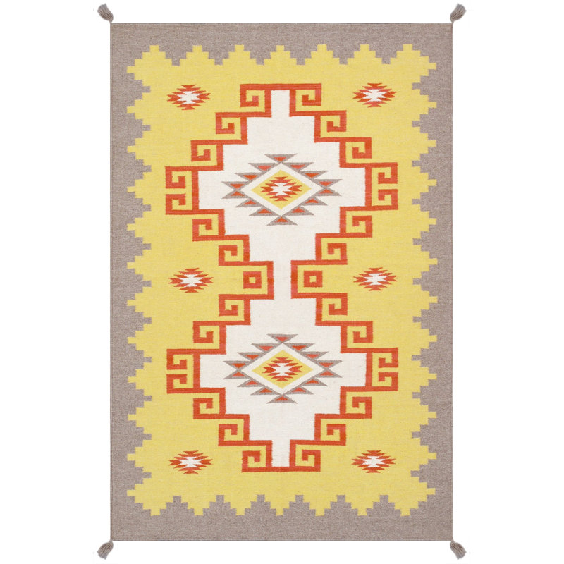 Oriental Area Rug in Yellow