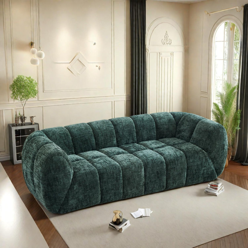 Canapé Chenille, Vert