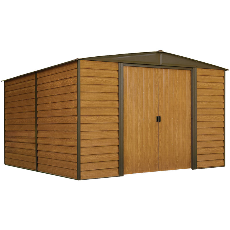 Remise de rangement en acier avec grain de bain Woodridge, l 123,25 po x L 145,75 po X H 82,13 po
