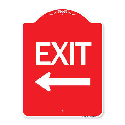 Signmission Designer Series Sign - Exit With Left Arrow/24521
