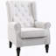 Fauteuil à oreilles confortable avec coussins capitonnés et accoudoirs arrondis pour un style de vie élégant-954303318