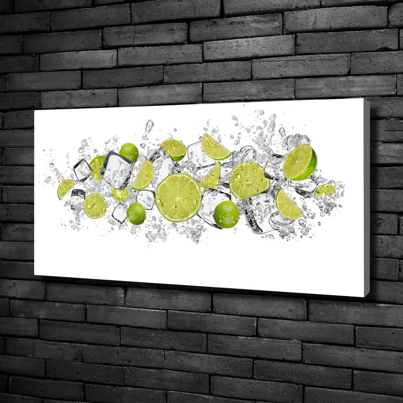 Limonka Ice Cubes - No Frame Print on Canvas, No Frame, 50cm H x 100cm W