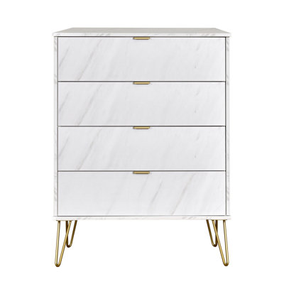 Fully Assembled Bellatrix 4 Drawer 76.5Cm W Chest of Drawers