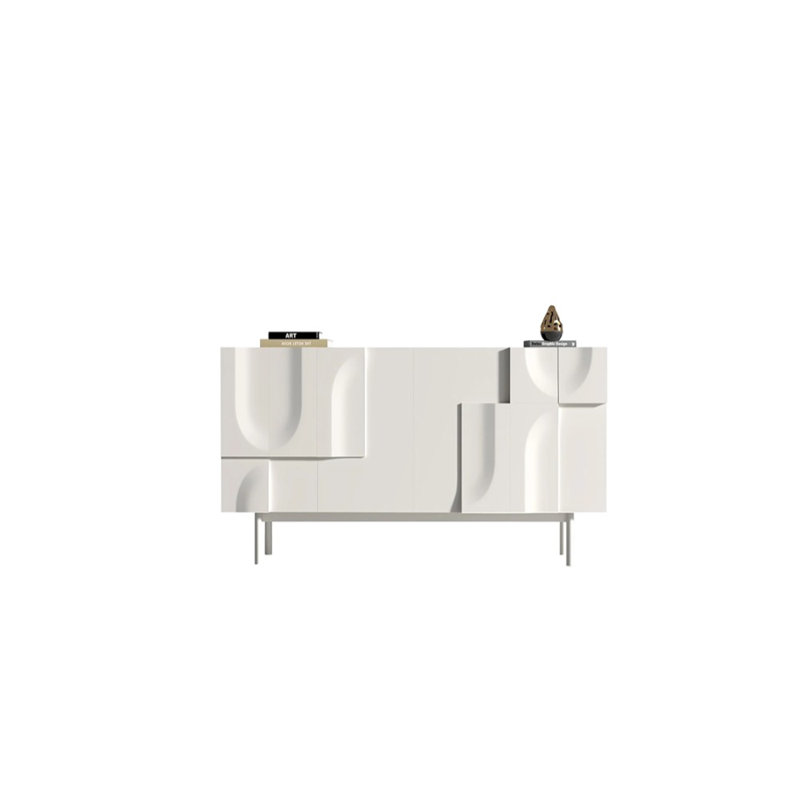 Armoire d'appoint simple de style crème simple, H 35,46 po x l 55,12 po x P 15,75 po