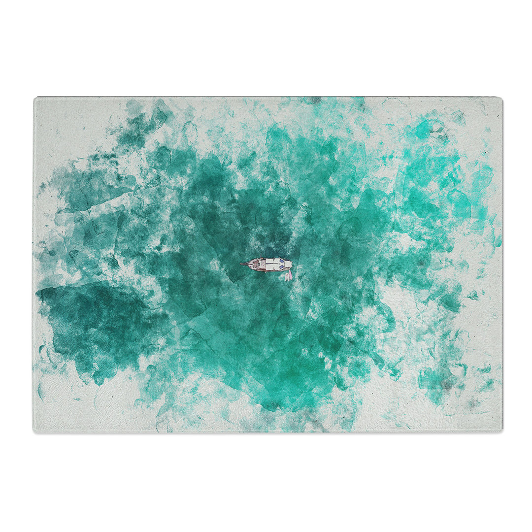 Boat in the Phi Phi Islands in Thailand Watercolour Chopping Board