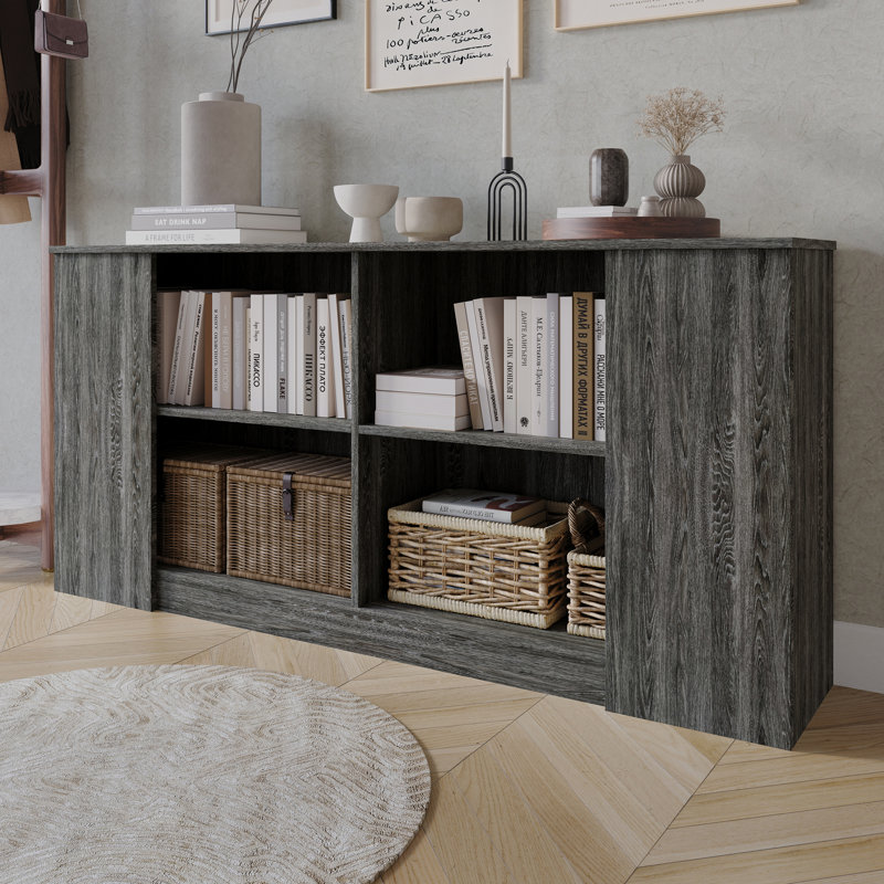 Buffet de 59,1 po de largeur Kondoju, Gris foncé
