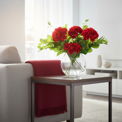 Hydrangea Arrangement in Moon Vase