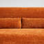 Tissu de velours orange 59 po, pour la chambre à coucher et le bureau, structure, mousse confortable, assemblage facile avec revêtement, chambre de bureau, bois d'eucalyptus massif, rembourrage en mousse, coussin de soutien