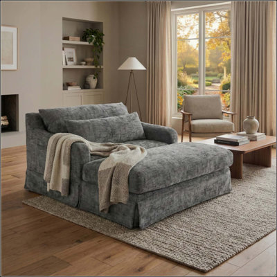 Chenille Sofa Bed, Sofa Cama, Sleeper Sofa, Loveseat Sofa, Casual Sofa With Textured Surface And Two Cushions, Suitable For Living Room