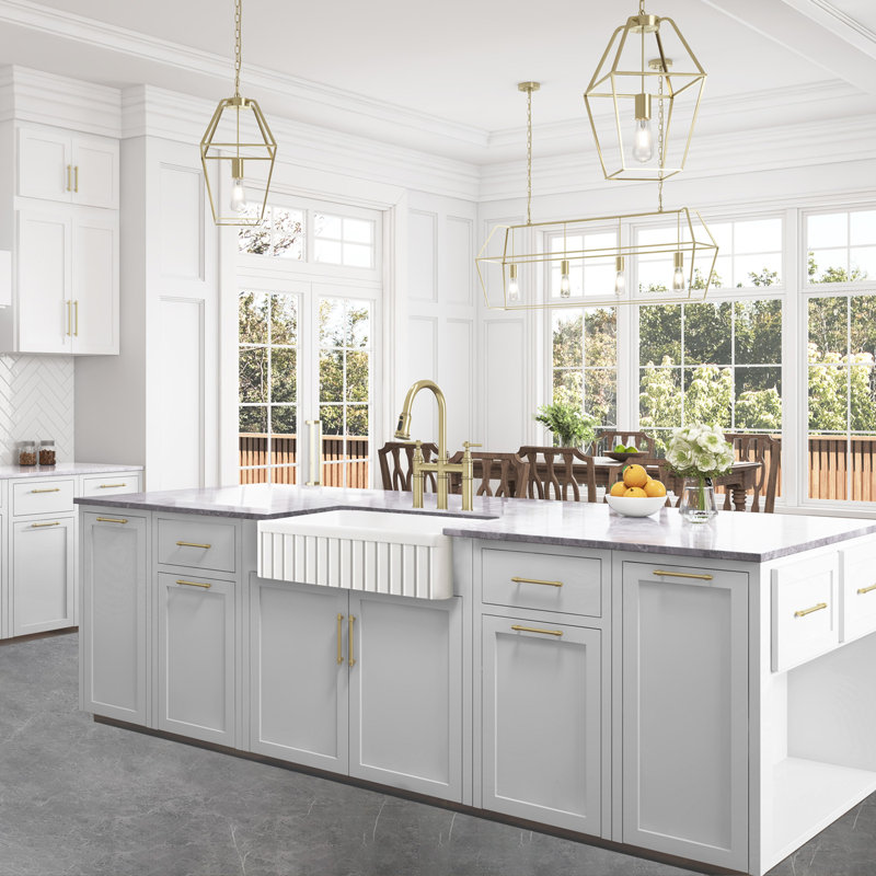 33'' L Farmhouse / Apron Single Bowl Fireclay Kitchen Sink, White