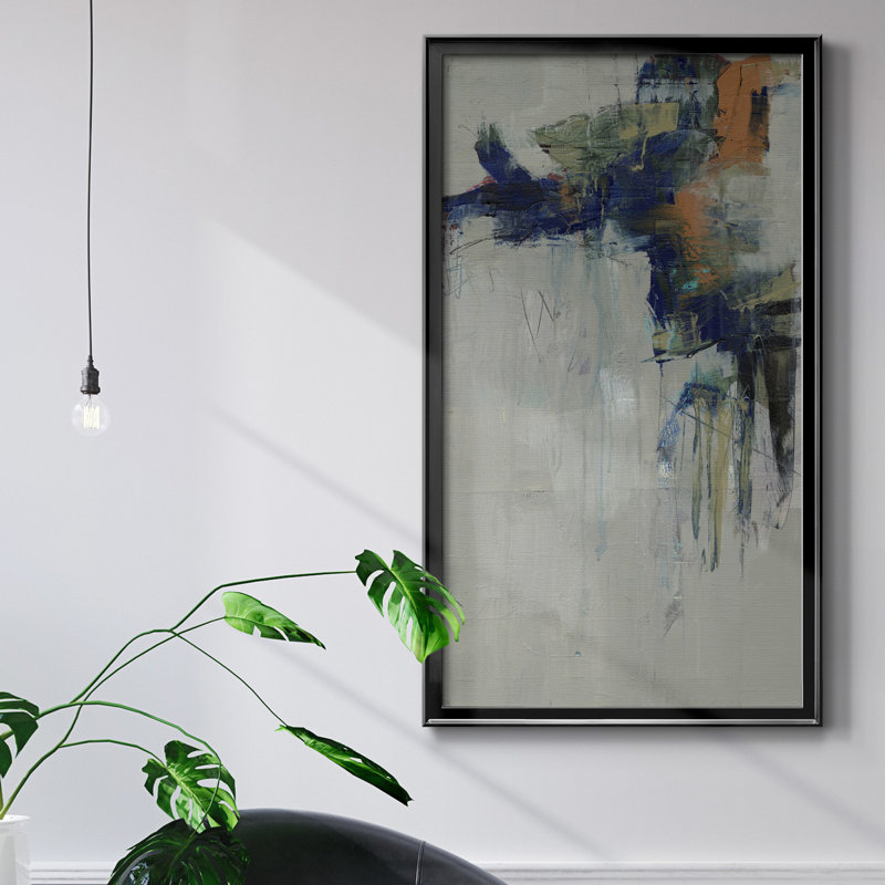 Traction I - Toile encadrée de qualité supérieure - prête à être accrochée, H 14,5 po x l 26,5 po x P 1,5 po, Noir