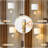 62" Natural Alabaster Floor Lamp With Marble Base & White Linen Shade, Warm Gold Finish, Night Light, 4-Way Rotary Switch, Bulbs Included For Living Room, Bedroom, Study