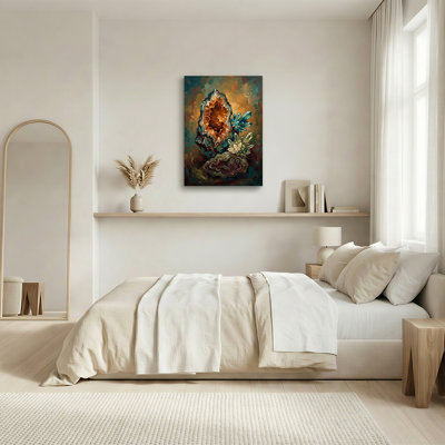Toile orange sur fond de tourbillons