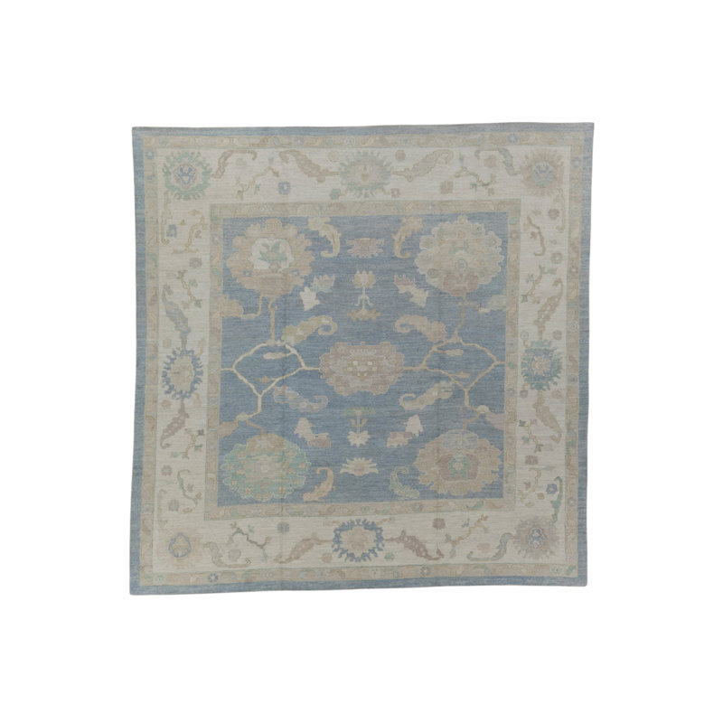Tapis turc Oushak fait à la main 10 pi 2 po x 10 pi 5 po