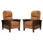 Fauteuil inclinable manuel en cuir véritable-132947628