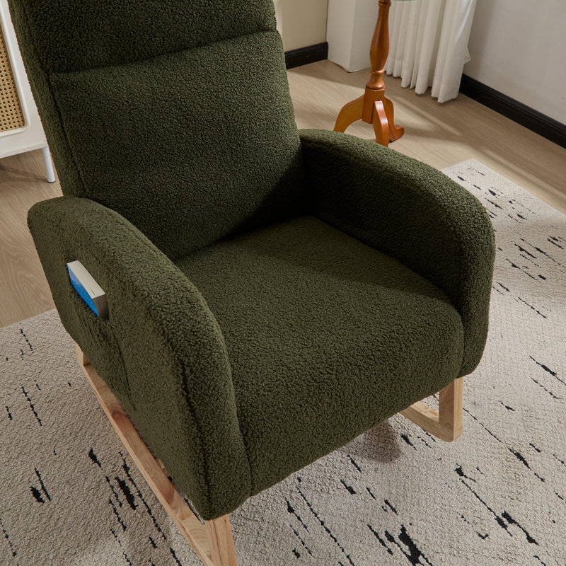 Chaise berçante Teddy, Vert