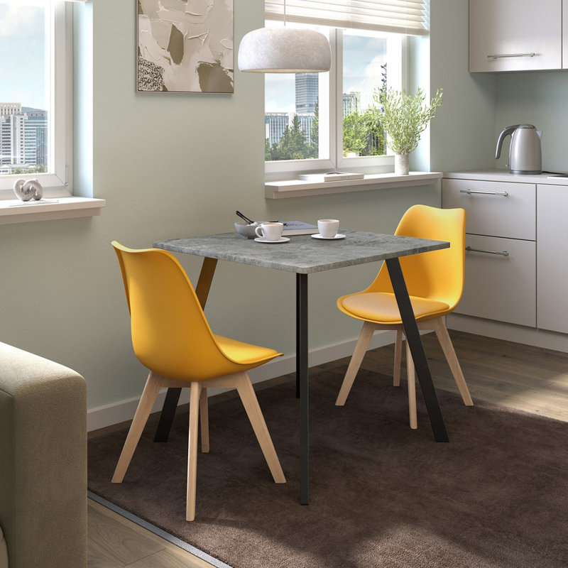 2 - Person Dining Set, Oak / Black