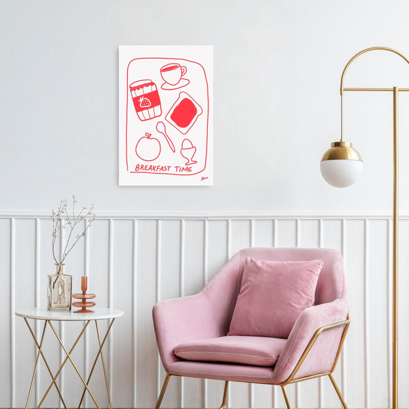 Petit déjeuner, impression d'art mural contemporain, 24" H x 16" W