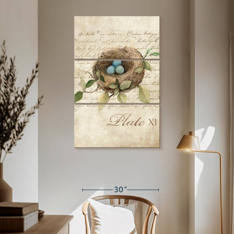 Brampt Bird Nest Study, 65" H x 42" W