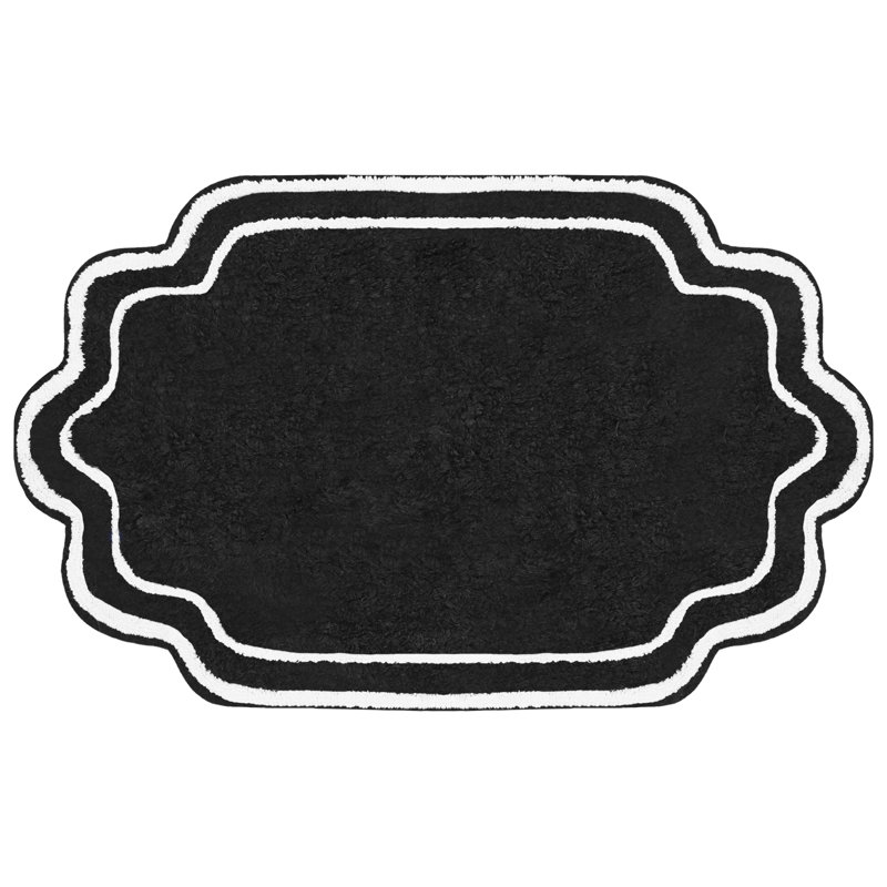 Tapis pour salle de bain Dobrinka, Noir, 24 po x 40 po (rectangulaire)