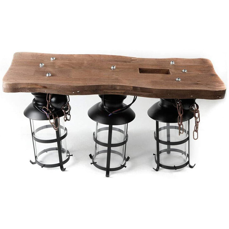 Brocadero 3 - Light Matte Black Kitchen Island Pendant, 43"H x 27"W
