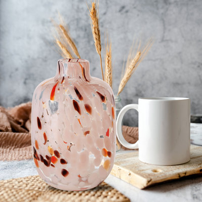 Vase en verre à confettis