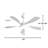 52 Inch Modern Led Ceiling Fan With 3 Color Dimmable 5 ABS Blades Remote Control Reversible DC Motor White For Bedroom-1369889541