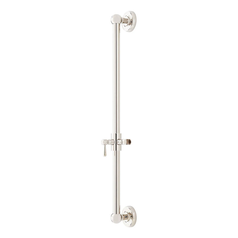 Polished Nickel Adjustable Height Multifunction Hand Shower with Slide Bar
