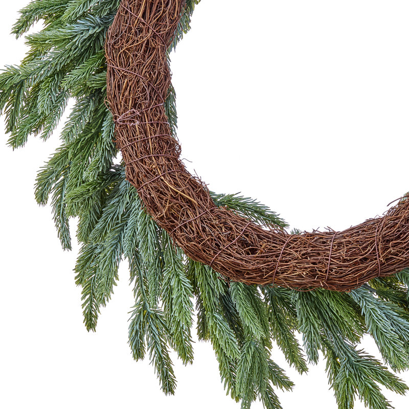 Mini couronne de sapin d'hiver 24 po Real Touch