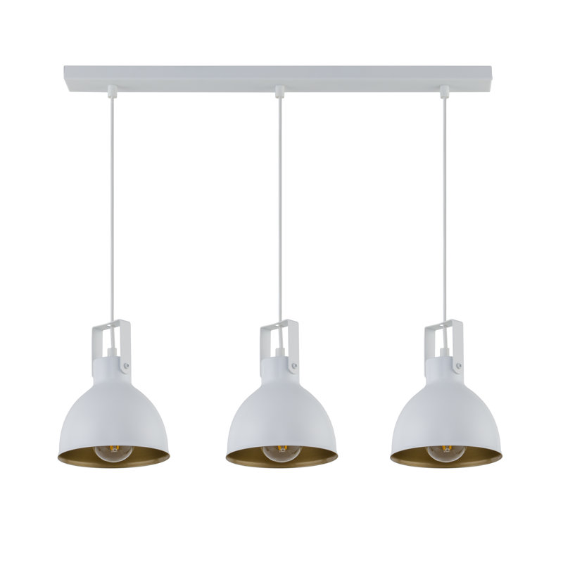 Mars 3 - Light Kitchen Island Pendant, White/Gold