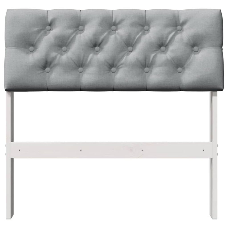 Solid Wood Headboard, European Toddler (80 x 160 cm), White, Light Grey