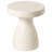 Tinea 16" Wide Round Fiberstone Hourglass Design Side Table - Stylish Accent End Table for Bedroom, Living Room, and Patio, Indoor/Outdoor Use-1554363002