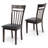 3 Piece Dining Table Set, 2 Classic Style Solid Wood Warm Chairs with Pedestal Round Dining Table, Kitchen Room Set, w PU Leather Cushions-2090437315