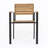Patio Chair Wood and Metal Chair(Set of 2)