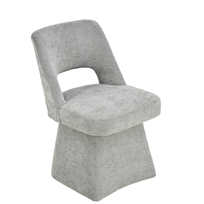  Upholstered Swivel Dining Chair, Gray