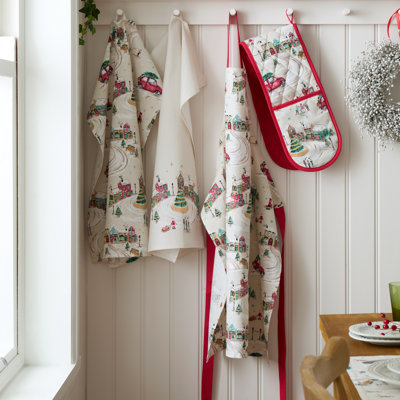 Christmas Town Cotton Kitchen Adult Apron