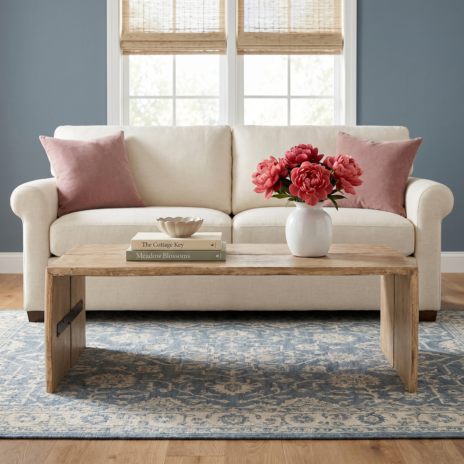 Novato Solid Wood Single Coffee Table, Light Brown